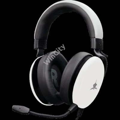 HDP White Shark GH-2540W ELEPHANT vezetékes gamer fejhallgató mikrofonnal - fehér