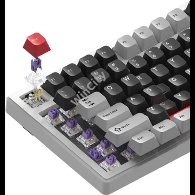 BILL MONKA Storm vezeték nélküli gaming billentyűzet - Fehér - US /MONKA Violet Linear/