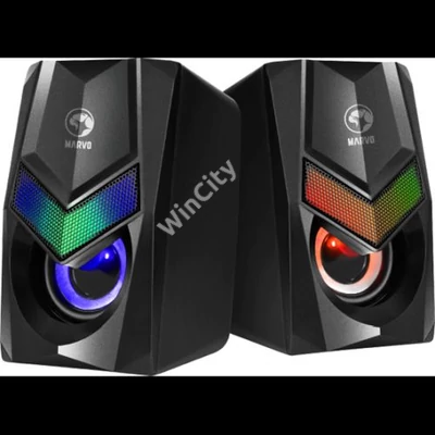 SPK MARVO Havoc 10 vezetékes hangszóró - fekete - RGB viágítás