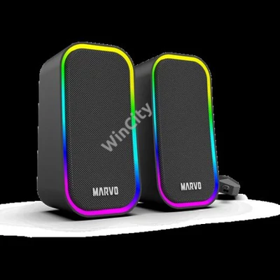 SPK MARVO Havoc 20 vezetékes hangszóró - fekete - RGB viágítás