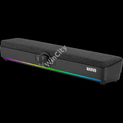 SPK MARVO Etna 40 vezetékes soundbar - fekete - RGB viágítás