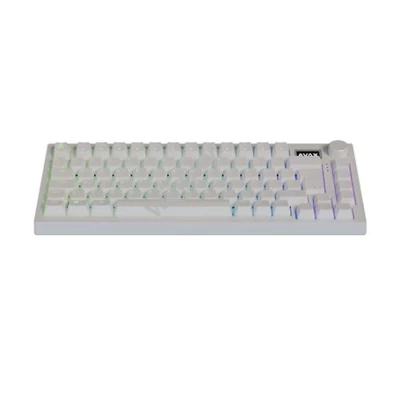 BIL AVAX GM02 PRO Fehér 75% Gasket RGB tri-mode mechanikus billentyűzet Gateron sárga switch, magyar kiosztás