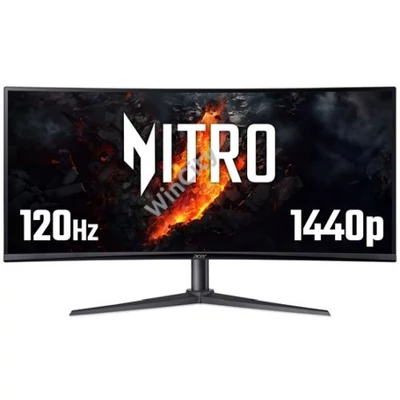 Mon Acer 34" Nitro XZ340CUJ0bmiiphx ZeroFrame Adaptive-Sync - VA - 120Hz - Fekete