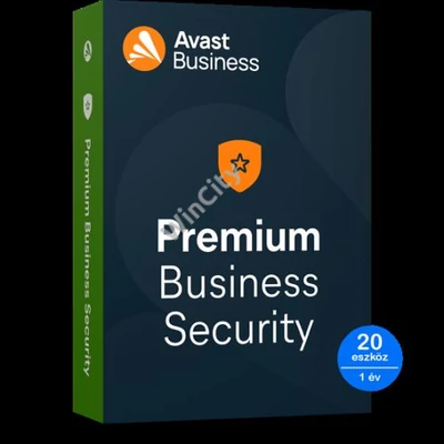 SW Avast Premium Business Security - 20 eszköz/1 év, elektronikus licenc