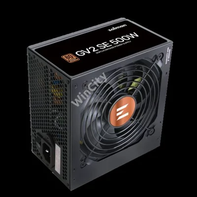 TÁP Zalman 500W - ZM500-GV2 SE - 80+ Bronze - ATX12V Ver2.52 - Fekete Tápegység