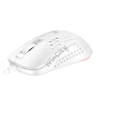 MOU AVAX LW01 PAW3327 RGB gamer egér, fehér