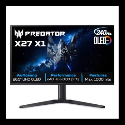 Mon Acer 27" Predator X27X1bmiippruzx ZeroFrame - OLED - UHD - 240Hz | 2 év garancia |