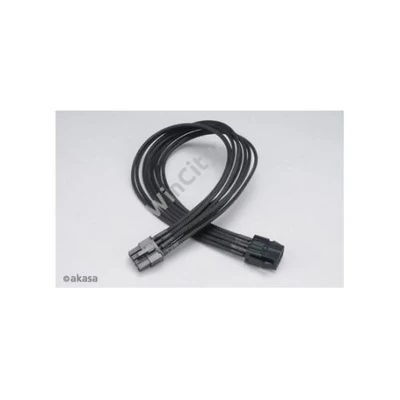 KAB Akasa 8pin Flexa anya-apa VGA tápkábel - 40cm - AK-CBPW09-40BK