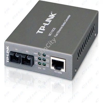 TP-LINK Optikai Media Konverter 100(réz)-100FX(SC) Single mód, MC110CS