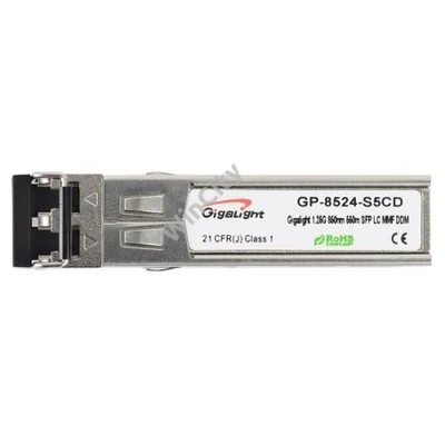 GIGALIGHT Modul SFP, 1.25G, 850nm, 550M reach, 0~70 temp.range, with Digital Diagnostics Monitoring