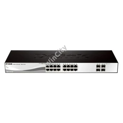 D-LINK Switch 16x1000Mbps + 4xGigabit kombó SFP Menedzselhető Rackes, DGS-1210-20/E