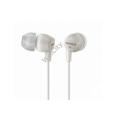 SONY MDREX15LPW.AE, 18-22000 Hz, 16 ohm, 3.5 mm Jack, 1,2 m Vezetékes szilikonos Fülhallgató, Fehér