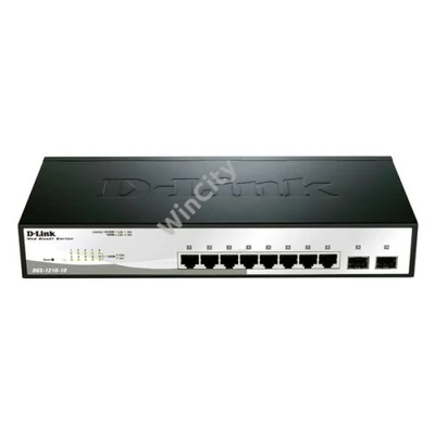 D-LINK Switch 8x1000Mbps + 2xGigabit SFP Menedzselhető Rackes, DGS-1210-10/E