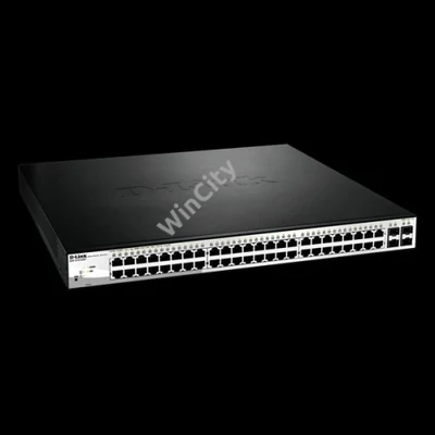 D-LINK Switch 48x1000Mbps (48xPOE) + 4xGigabit kombó SFP Menedzselhető Rackes, DGS-1210-52MP/E