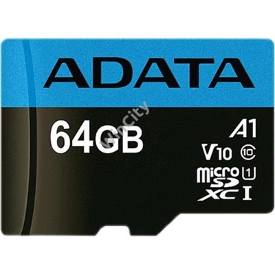 ADATA Memóriakártya MicroSDXC 64GB + Adapter UHS-I CL10 (100/25)