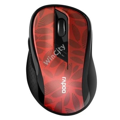 RAPOO 184543, MULTIMODE "M500" BLUETOOTH + 2,4GHZ OPTIKAI EGÉR, PIROS