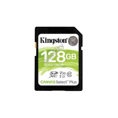 KINGSTON Memóriakártya SDXC 128GB Canvas Select Plus 100R C10 UHS-I U3 V30