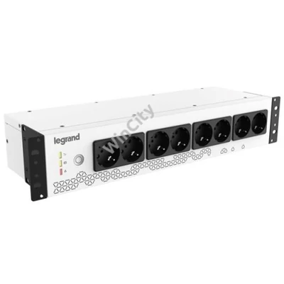 LEGRAND 19" szünetmentes elosztósor KEOR PDU 800 VA 480 W BEM: C14 aljzat + C13-SCH kábel KIM: 8xSchuko USB-B kommunikác