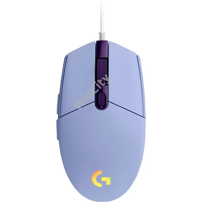 LOGITECH Egér - G102 Lightsync Vezetékes Gaming, Lila
