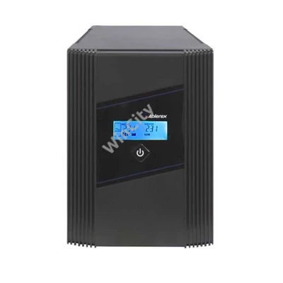 ABLEREX UPS, GLAMOR, GR450, 1xIEC+1xSchuko, 450VA (250 W) LINE-INTERACTIVE szünetmentes tápegység, torony, LCD