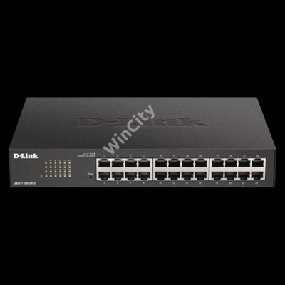 D-LINK Switch 24x1000Mbps Fémházas Menedzselhető Rackes, DGS-1100-24V2/E