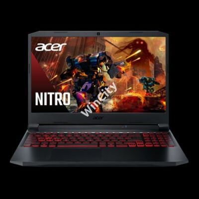 Acer Aspire Nitro AN515-57-58W0, 15.6" FHD IPS, Intel Core i5-11400H , 8GB, 512GB SSD, GeForce RTX 3050Ti, DOS, fekete