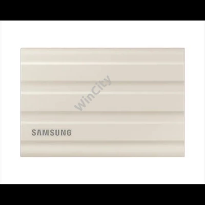 SAMSUNG Hordozható SSD T7 Shield, USB 3.2 Gen.2 (10Gbps), 1TB, Bézs