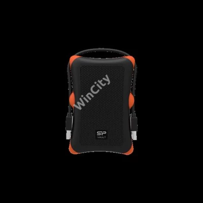 SILICON POWER 2.5" HDD USB 3.2 2TB Armor A30 ütésálló, Fekete-Narancs