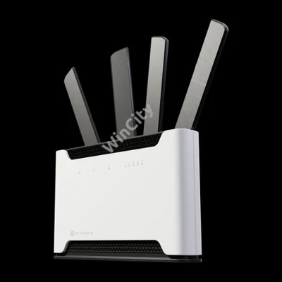 MIKROTIK Wireless Router DualBand, 4x1000Mbps+ 1x2,5Gbps, Chateau 5G, 1xMicroSIM, Asztali - S53UG+M-5HAXD2HAXD-TC&RG50