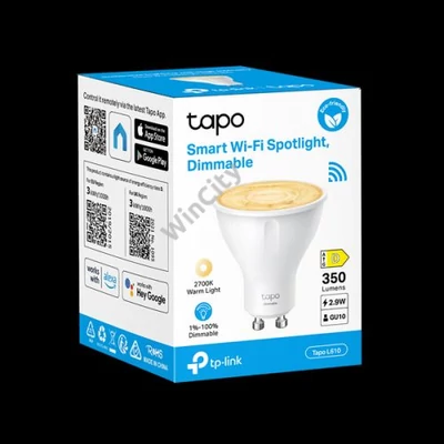 TP-LINK LED Izzó Wi-Fi-s GU10, Spotlight, TAPO L610