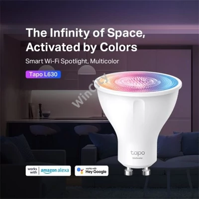 TP-LINK LED Izzó Wi-Fi-s GU10, váltakozó színekkel Spotlight, TAPO L630