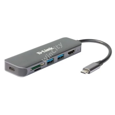 D-LINK USB-C HUB 2xUSB + 1xUSB-C +1xHDMI + 1xSD + 1xMicroSD, DUB-2327