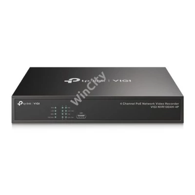 TP-LINK Video Recorder 4 csatornás POE+, VIGI NVR1004H-4P