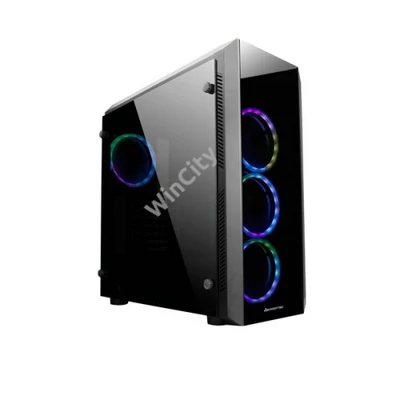 CHIEFTEC Ház Gaming Scorpion 2, ATX, 4x120mm RGB ventilátor, RGB vezérlő, Tápegység nélkül, Edzett Üveg, Fekete