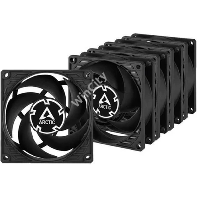 ARCTIC COOLING Rendszerhűtő Ventilátor P8 PWM PST Fekete, 8cm (5-PACK)