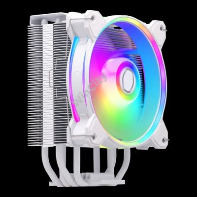 COOLER MASTER CPU hűtő HYPER 212 HALO WHITE ARGB, LGA1700 támogatással, fehér