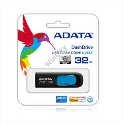 ADATA Pendrive 32GB, UV220, Fekete-kék