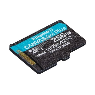 KINGSTON Memóriakártya MicroSDXC 256GB Canvas Go Plus 170R A2 U3 V30 Adapter nélkül