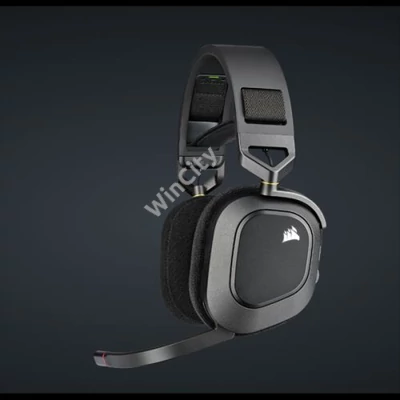 CORSAIR Vezeték Nélküli Headset, HS80 RGB WIRELESS Premium Gaming, Dolby Atmos hangzás, szürke