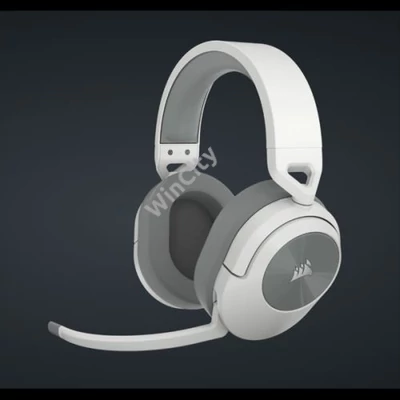 CORSAIR Vezeték Nélküli Headset, HS55 WIRELESS Gaming, 7.1 Hangzás, fehér