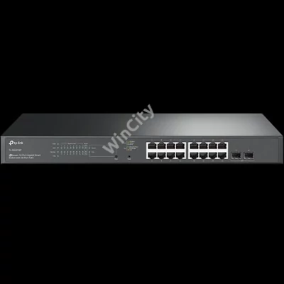 TP-LINK Switch 16x1000Mbps(16xPOE+) + 2xGigabit SFP, Menedzselhető, SG2218P