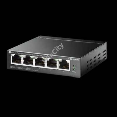 TP-LINK Switch 5x1000Mbps(4xPOE+), Easy Smart, TL-SG105MPE