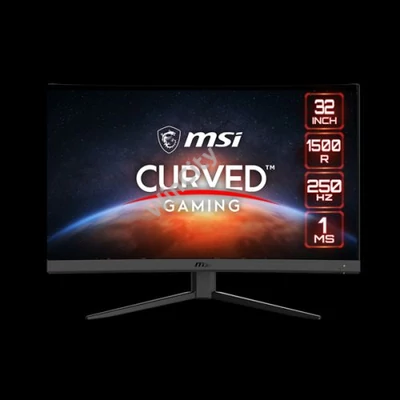 MSI Monitor GAMING G32C4X Ívelt VA LED 31,5" FHD 1920x1080, 16:9, 3000:1 CR, 300cd/m2, 1ms, 250Hz, DP, HDMI