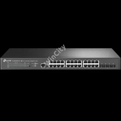 TP-LINK Switch 24x2.5Gbps + 4x10GE SFP+ Layer2 Menedzselhető Rackes, SG3428XPP-M2