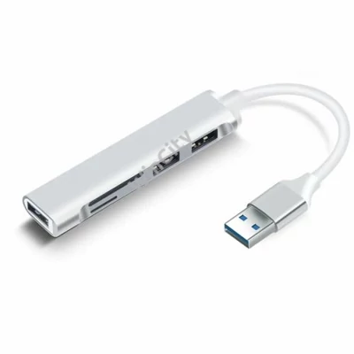 BLACKBIRD USB 3.0 multiport hub 5in1 3xUSB3.0, SD, TF, ezüst, aluminium ház