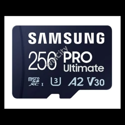 SAMSUNG Memóriakártya, PRO Ultimate microSD 256GB, Class 10, V30, A2, Grade 3 (U3), R200/W130