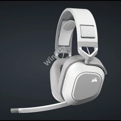 CORSAIR Vezeték Nélküli Headset, HS80 MAX RGB WIRELESS Gaming, Dolby Atmos hangzás, fehér