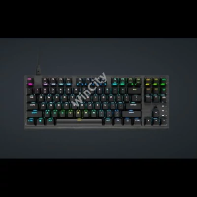 CORSAIR Vezetékes Billentyűzet Gaming, K60 PRO TKL RGB, Optical-Mechanical, Alumínium keret, US, fekete