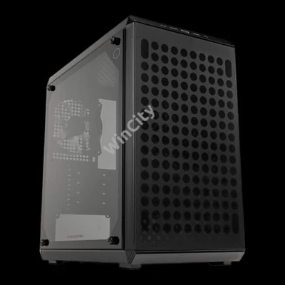 COOLER MASTER Ház Micro ATX MASTERBOX Q300L V2, 1 Ventillátorral, Tápegység nélkül, fekete