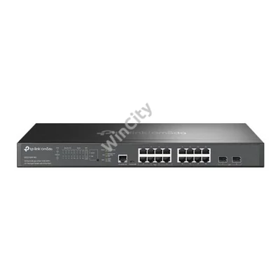 TP-LINK Switch 16x2.5Gbps(8xPOE+) + 2x10G SFP+ + 1xkonzol port + 1xMicro-USB port, Menedzselhető Rackes, SG3218XP-M2